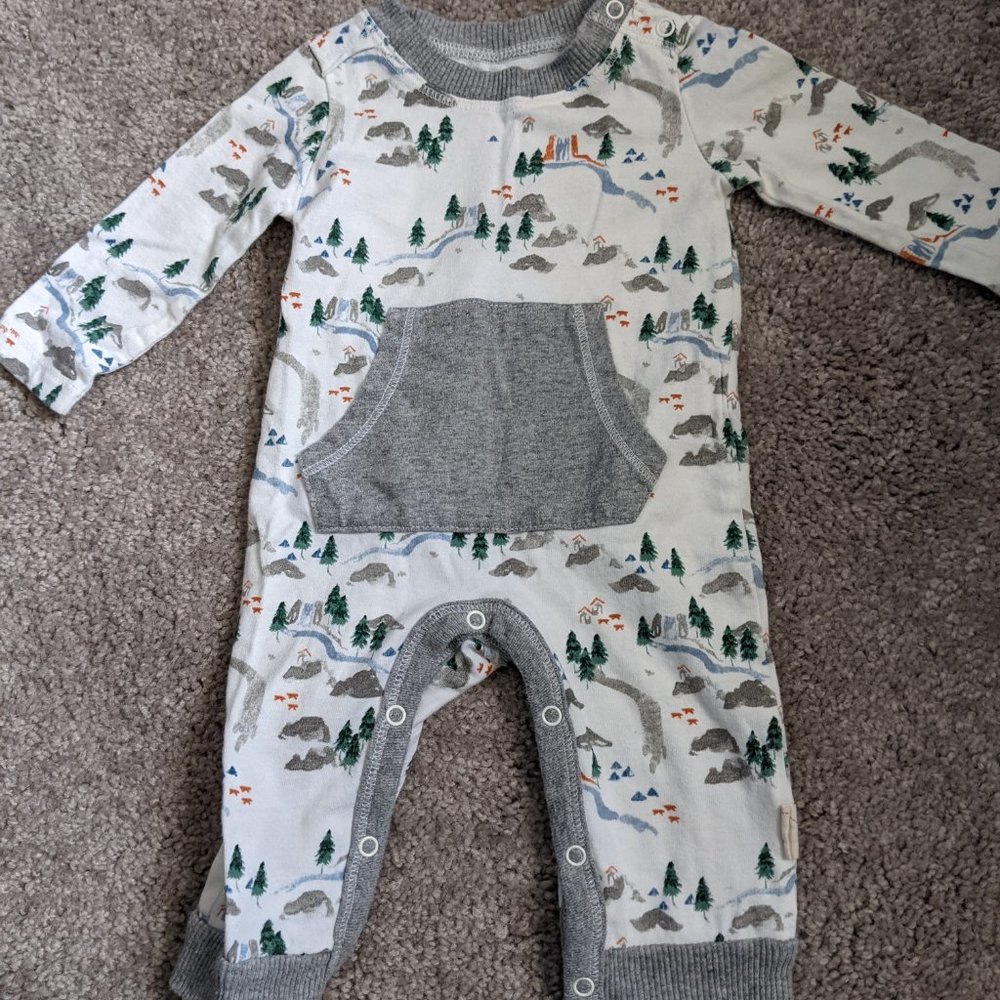 Burt's Bees Baby Romper Mountain Scene